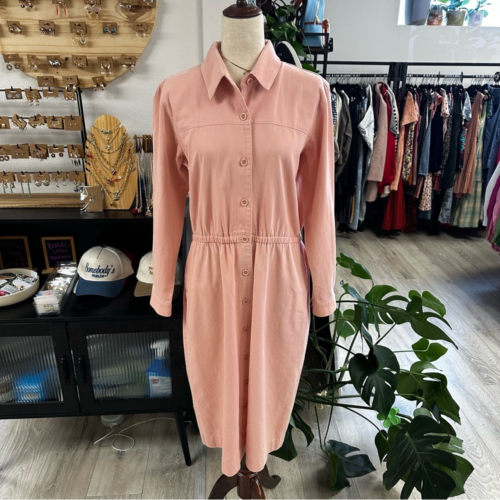 Vintage Norm Thompson Pink denim Dress